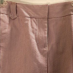 Seersucker skirt red and white